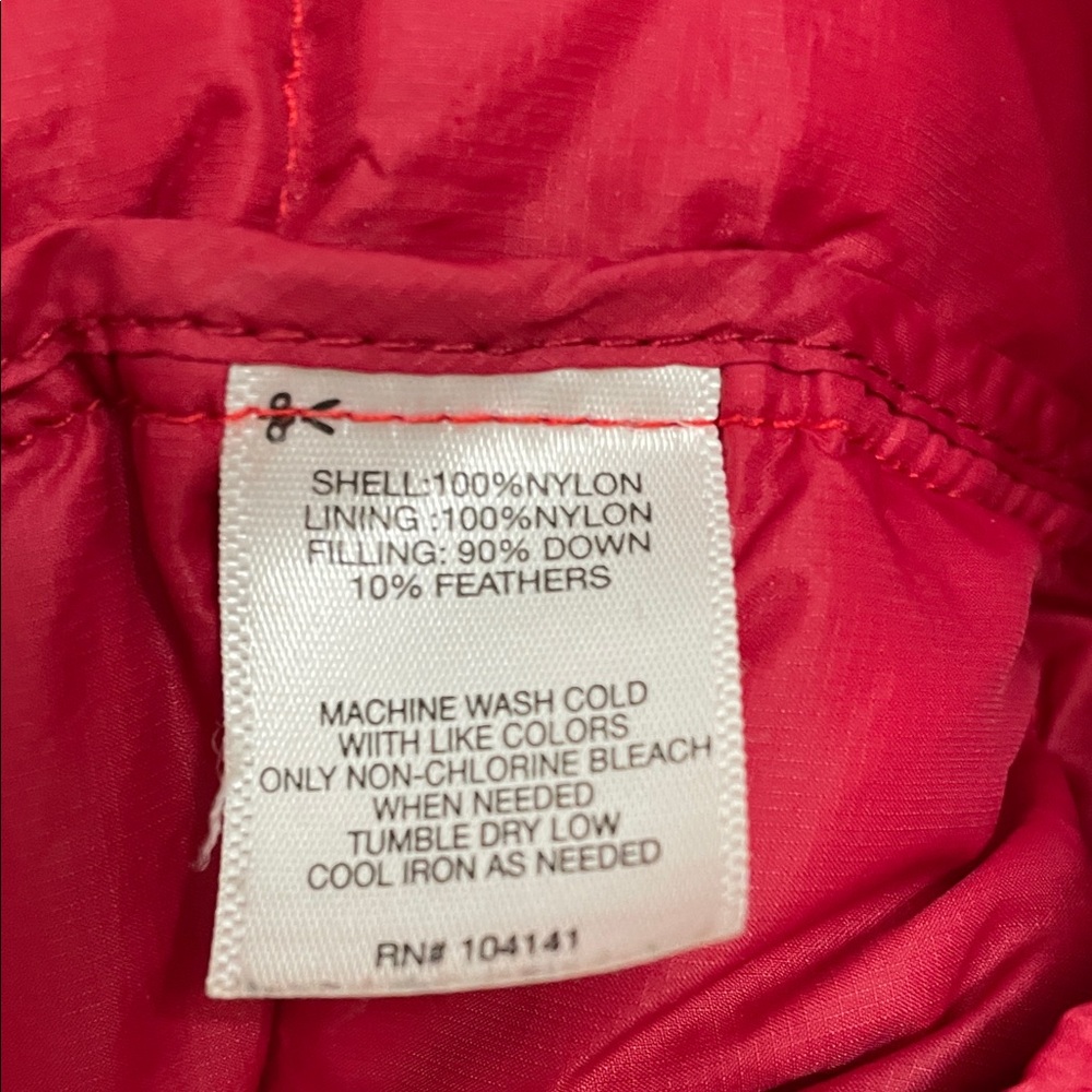 Koppen Red Down Filled Packable Puffer Jacket. M/L - image 3